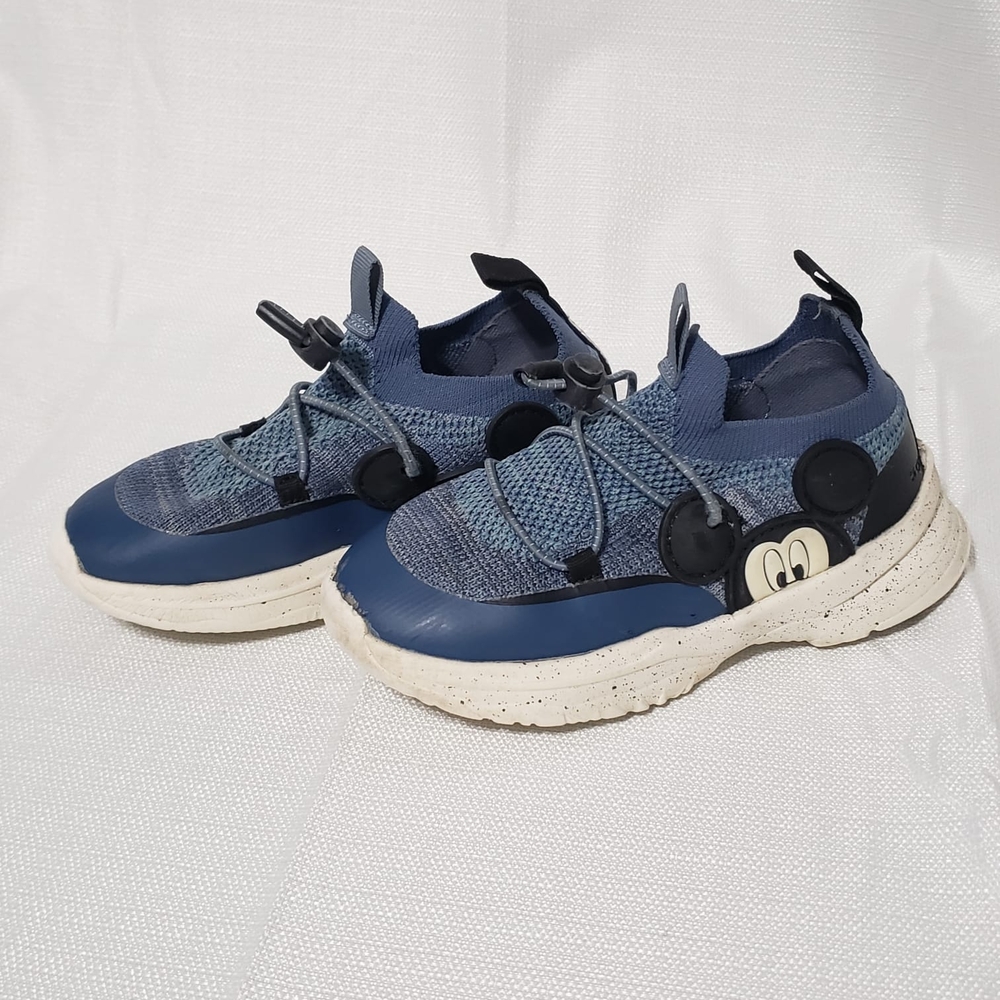 Zara Kids Mickey Mouse Blue Sneakers Size 27 With Starfit Technical Foam